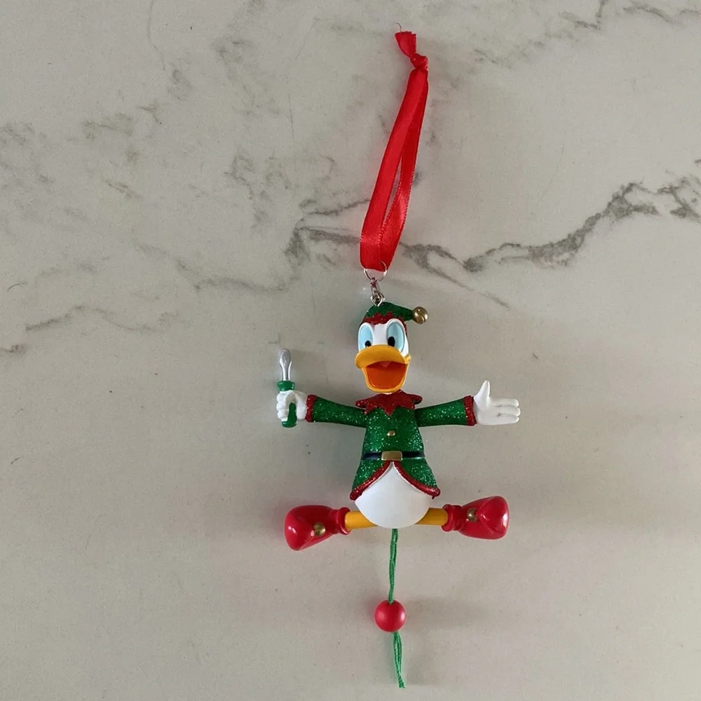 Disney Donald Duck Elf Marionette Ornament - Picture 2 of 6